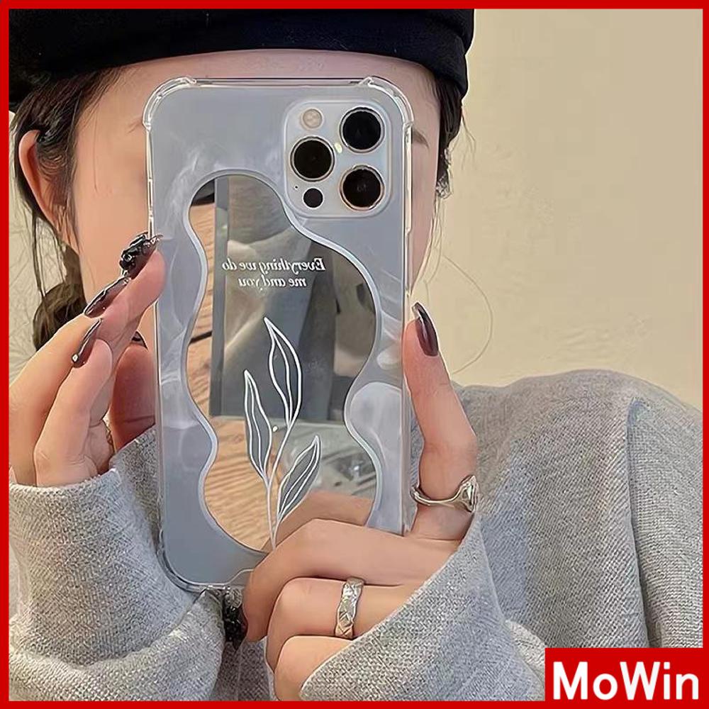 iPhone Case Acrylic HD Mirror Laser Airbag Shockproof Protection Camera Tulip Flowers Compatible For iPhone 11 iPhone 13 Pro Max iPhone 12 Pro Max iPhone 7 Plus iPhone xr xs max