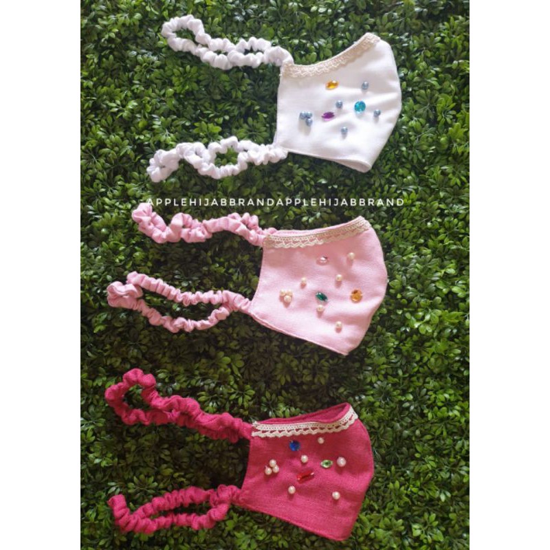 PROMO 3.3 Masker Beads Original Apple Hijab