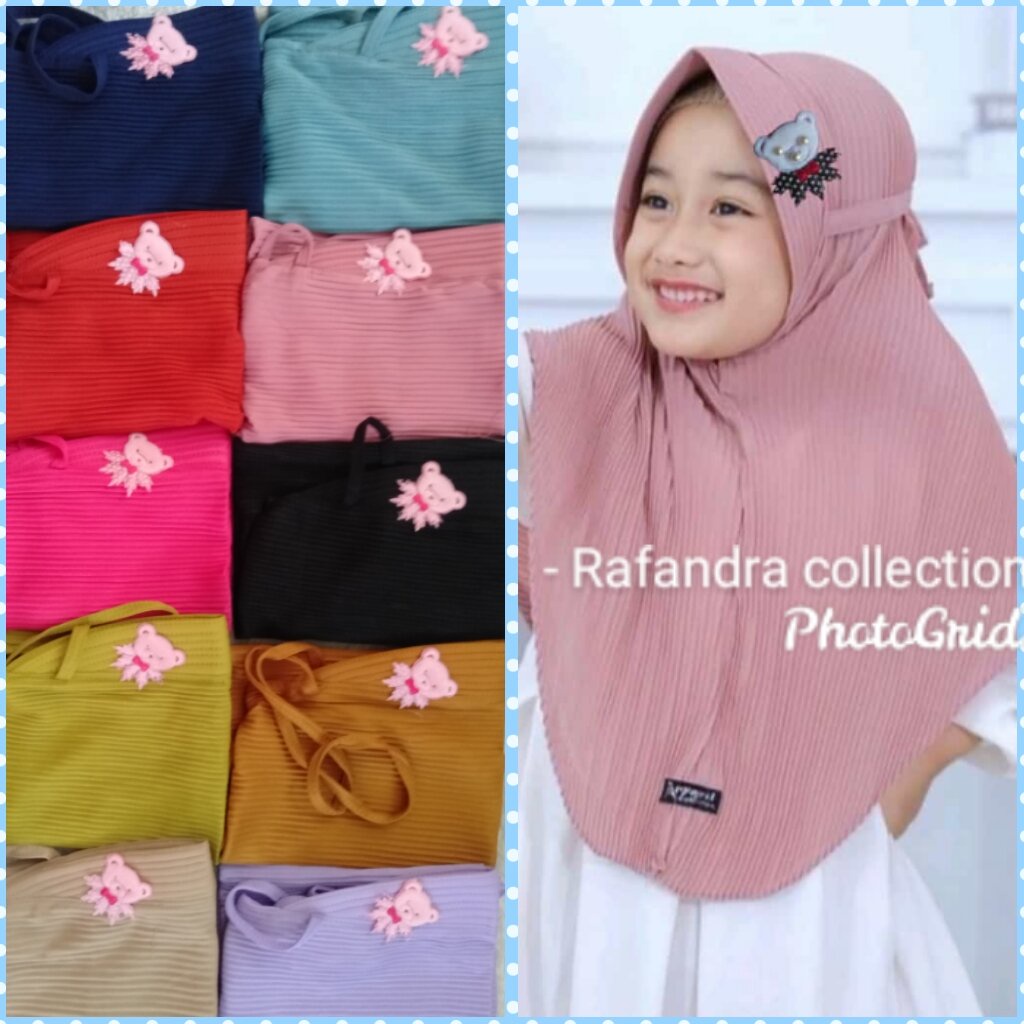 Hijab anak Plisket babydoll 3_8thn/hijab plisket murah/hijab plisket babydool/hijab plisket anak mur