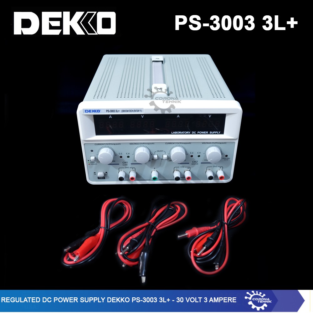 Dekko PS-3003 3L + Regulated DC Power Supply - 30 Volt 3 Ampere