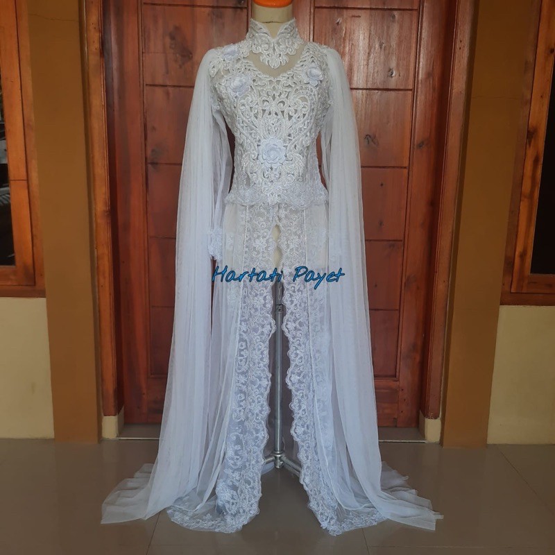 (Ready) Kebaya Akad Full Payet / Kebaya Pengantin / Gaun Akad Pengantin