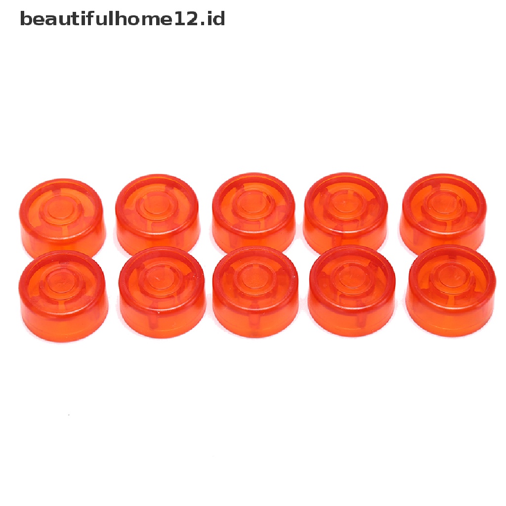 【beautifulhome12.id】 10pcs footswitch topper plastic bumpers guitar effect pedal foot nail cap .