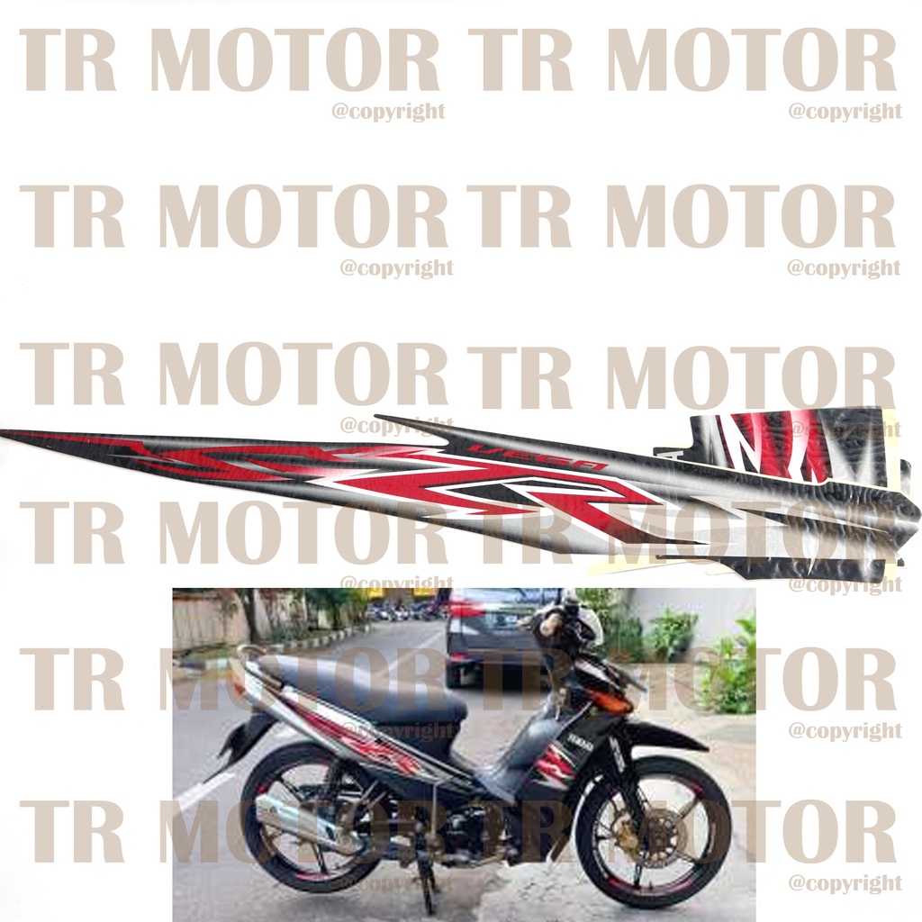 Stiker Motor Vega ZR 2009 Sticker Striping Lis Full Set Motor