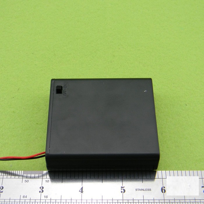 4x AA Battery Holder Baterai Case Batere Box Kotak Batre dengan Tutup