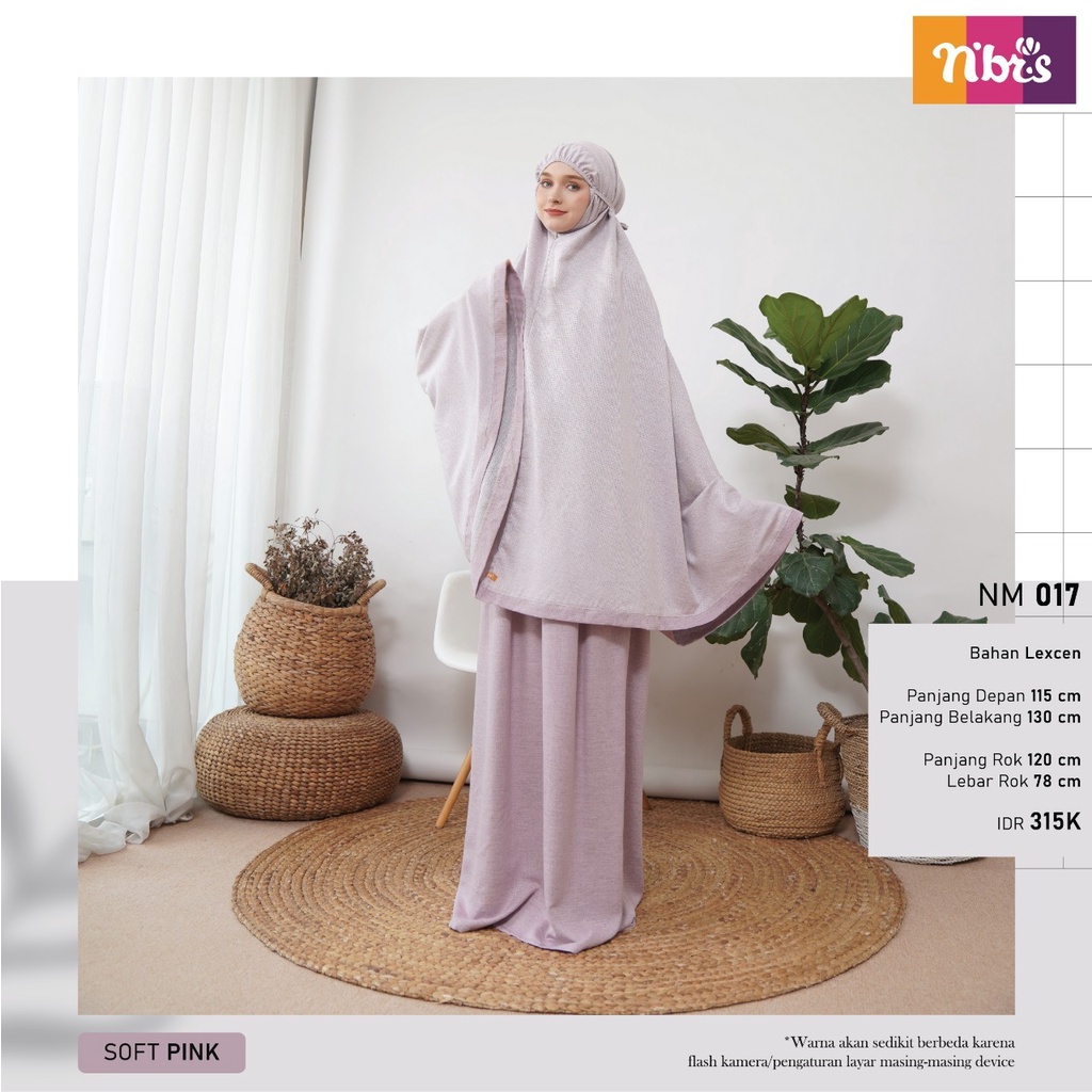 Nibras Mukena NM 17 NMA 17 Bahan Lexcen Mukena Couple Ibu dan Anak by NBRS