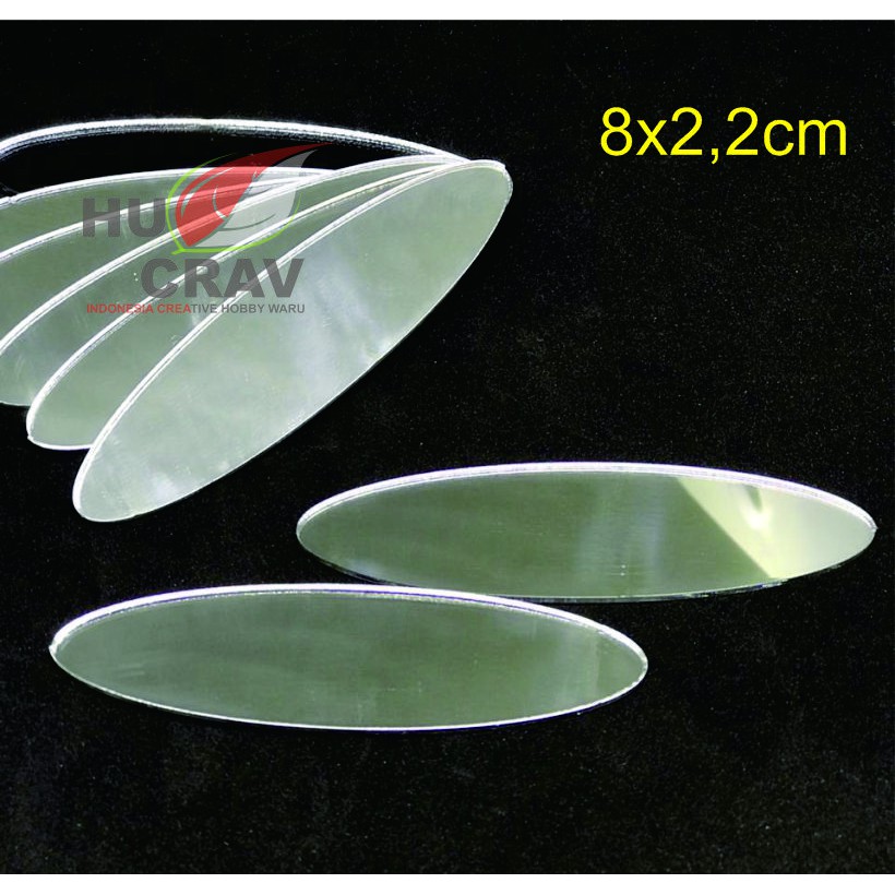 

Bahan Akrilik Papan Nama Dada Acrylic Nametag Silver Oval 8x2,2cm