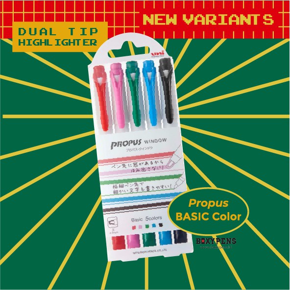 

Uni Propus Window Basic Color Double-Sided Highlighter - 4.0 mm / 0.4 mm