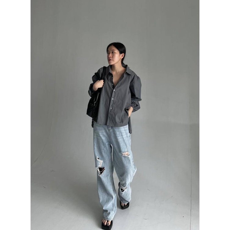 ASOKA Kadita Shirt 1109 - Kemeja Oversize Wanita - Kemeja Wanita Basic Polos