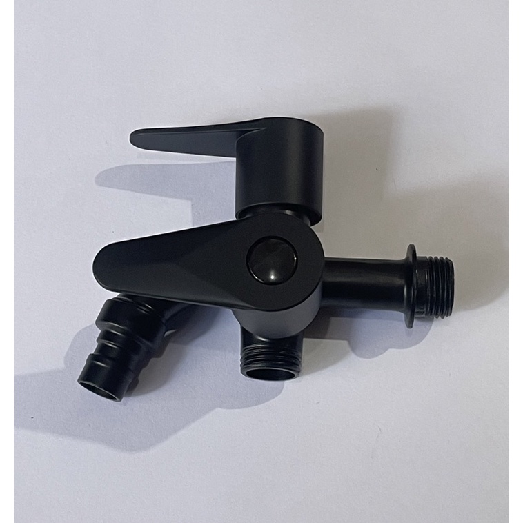 Kran cabang shower stainless Oracle full hitam tipe engkol