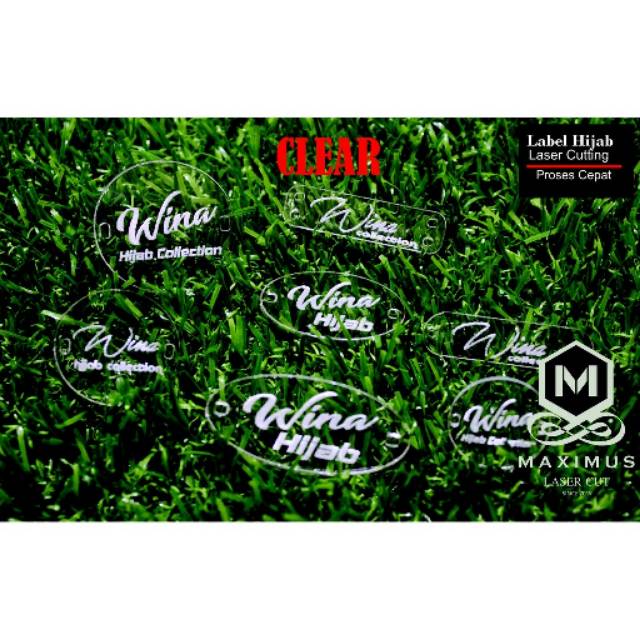 

Label Hijab / Rebranding Hijab / Label pakaian / Label Akrilik / label Acrylic / Label Baju 2mm