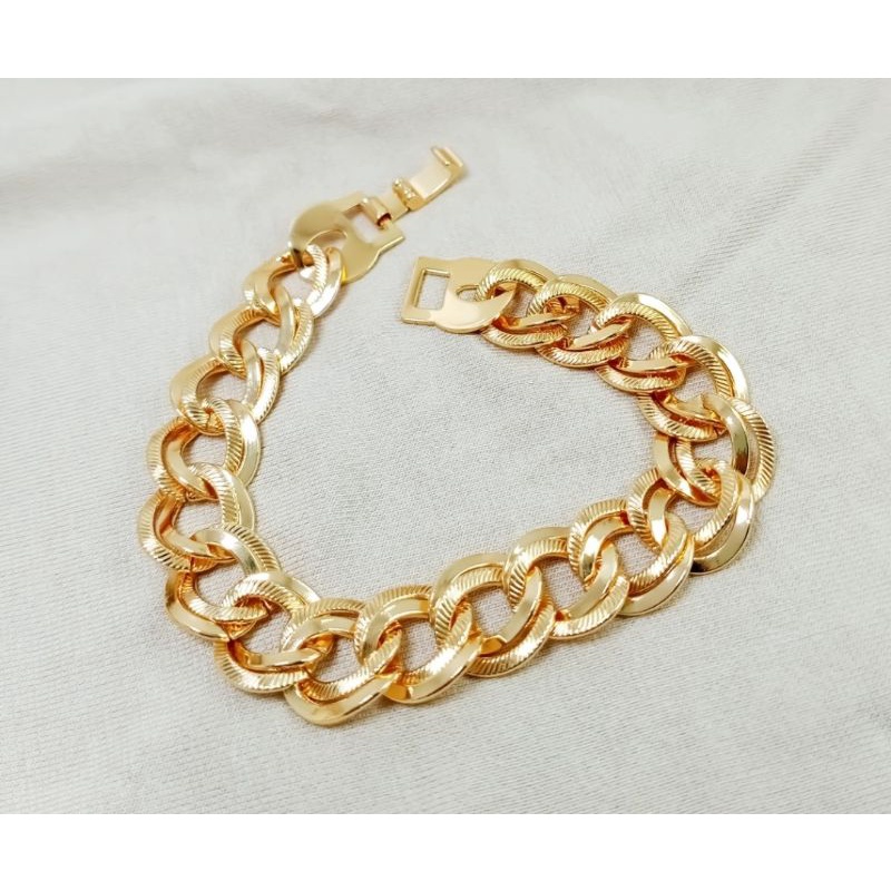Gelang Tangan Rantai Besar Belimbing Gold Perhiasan Wanita 24K