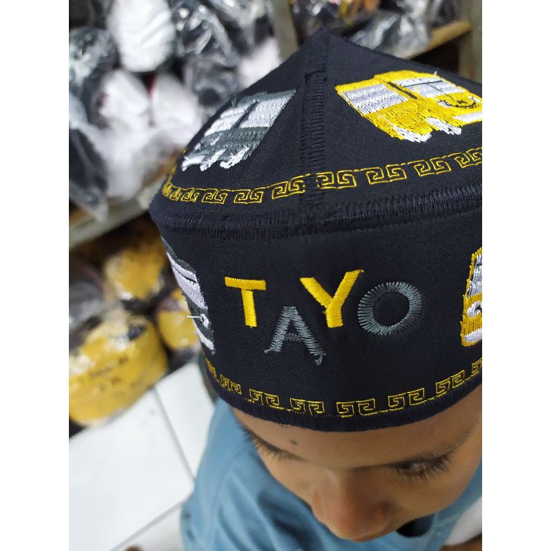 Peci Kopiah Telolet Anak Bordir Motif Animasi Kartun, Peci Songkok Anak oleh-oleh haji dan umrah-7