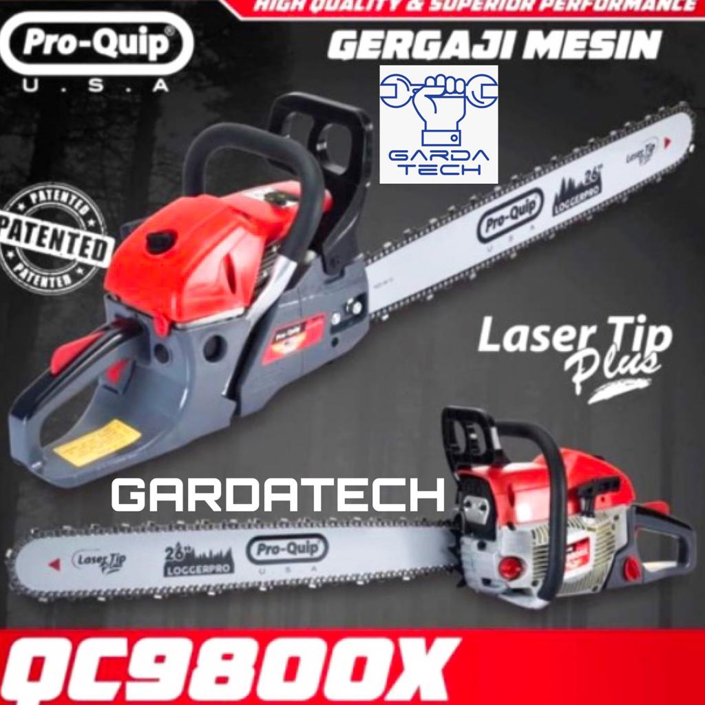 Mesin Chainsaw Gergaji Potong Belah Kayu PROQUIP QC 9800 / 26 Inch