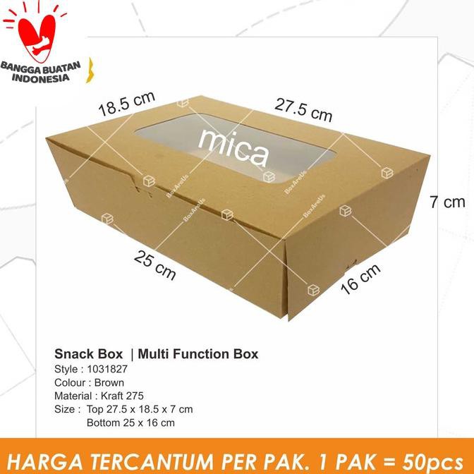 

Ready Oke] # 1031827 - Snack Box, Dus Kue, Box Kue, Box Multifungsi