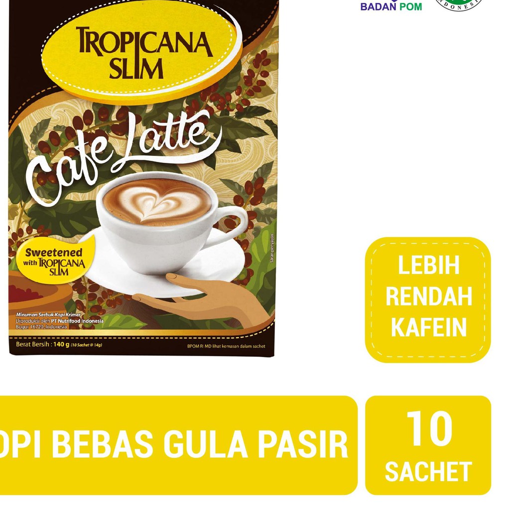 

SALE!! (etb-234) Tropicana Slim Caffe-Latte 10's