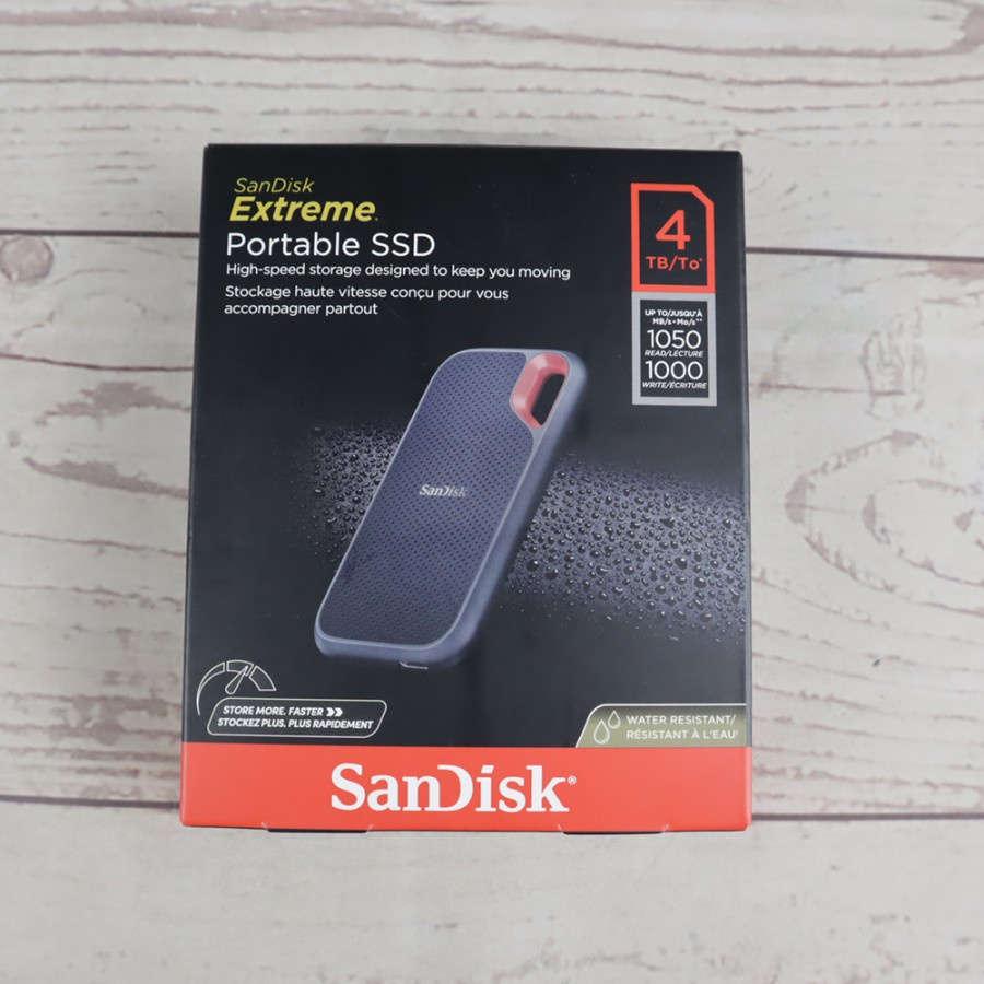 SanDisk Extreme Portable SSD V2 USB Type C 3.2 4TB - SDSSDE61-4T00 - Black