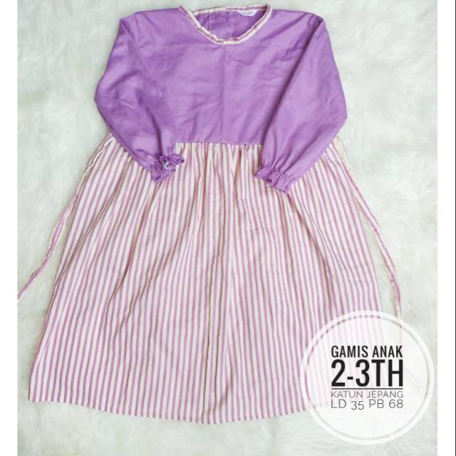 Gamis anak katun jepang pesanan bunda wiwik