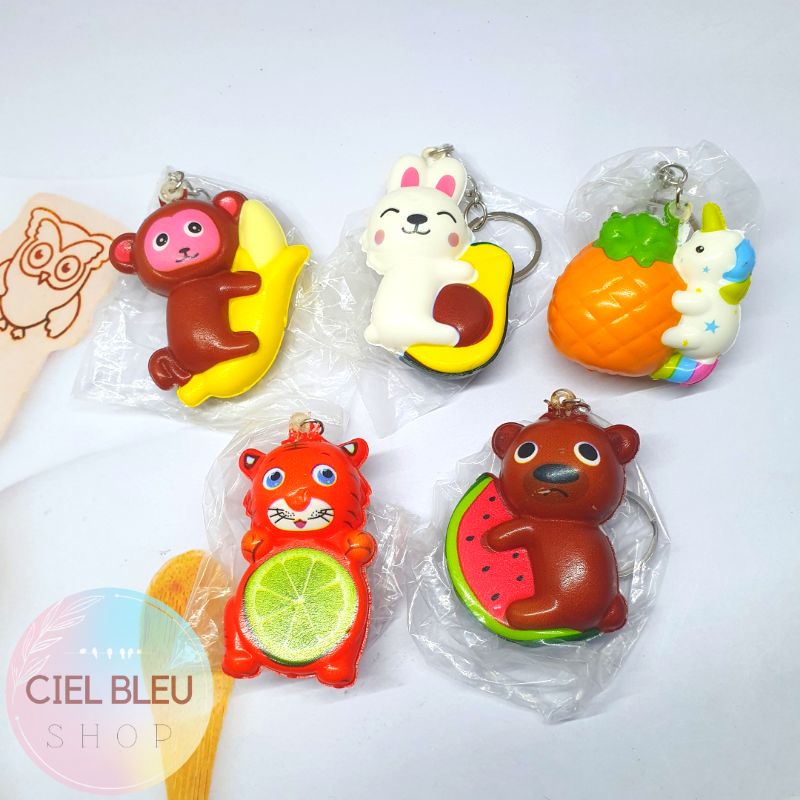 Gantungan Squishy Karakter / Ganci Skuisi Aneka Model Lucu Animal IMPOR