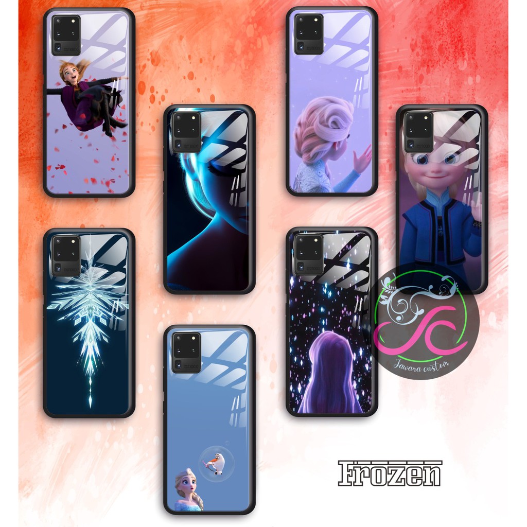 Back case glass FROZEN Vivo Y91 Y17 Y12 Y15 Y93 Y95 Y81 Y83 Y71 Y53 y20 Y30 Y50 V17 Y11 JW968