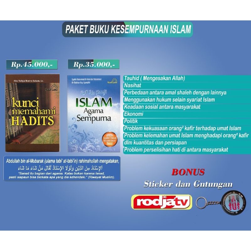 

paket buku kesempurnaan islam bonus