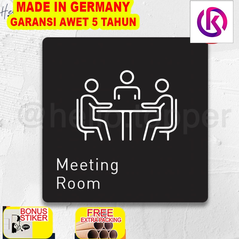 

Terlaris Sign Akrilik Meeting Room Print | Sign Board Akrilik | Sign UV Print - Hitam 10x10