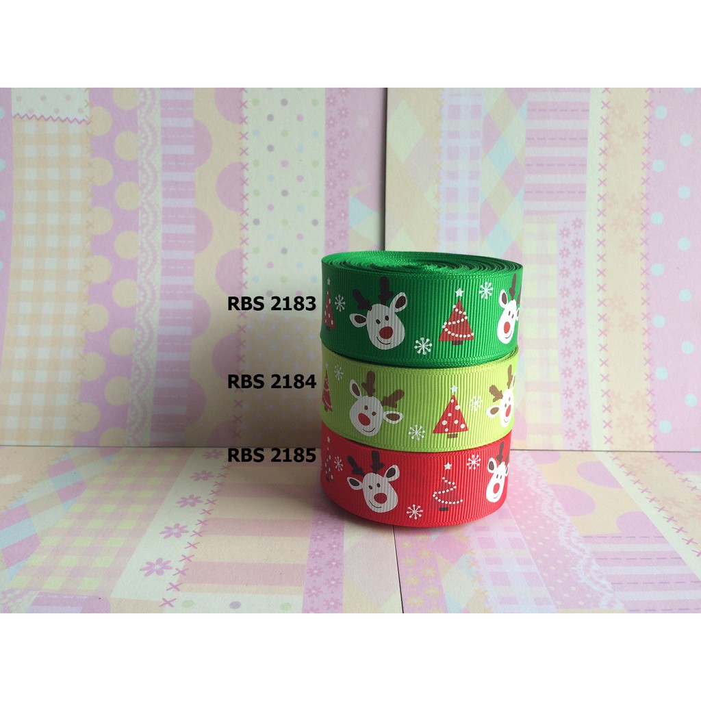 

[10 YARD] PITA GROSGRAIN MOTIF NATAL SALE RBS 2183,2184,2185