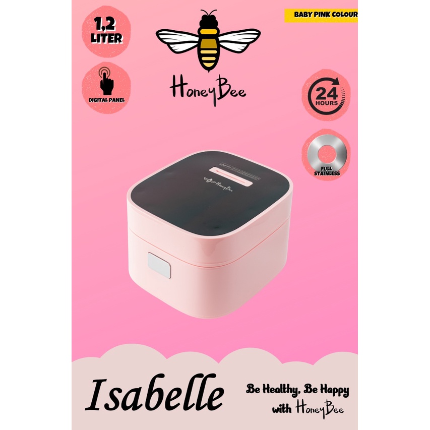 RICE COOKER LOW CARBO HONEYBEE 1,2LT ISABELLE PINK