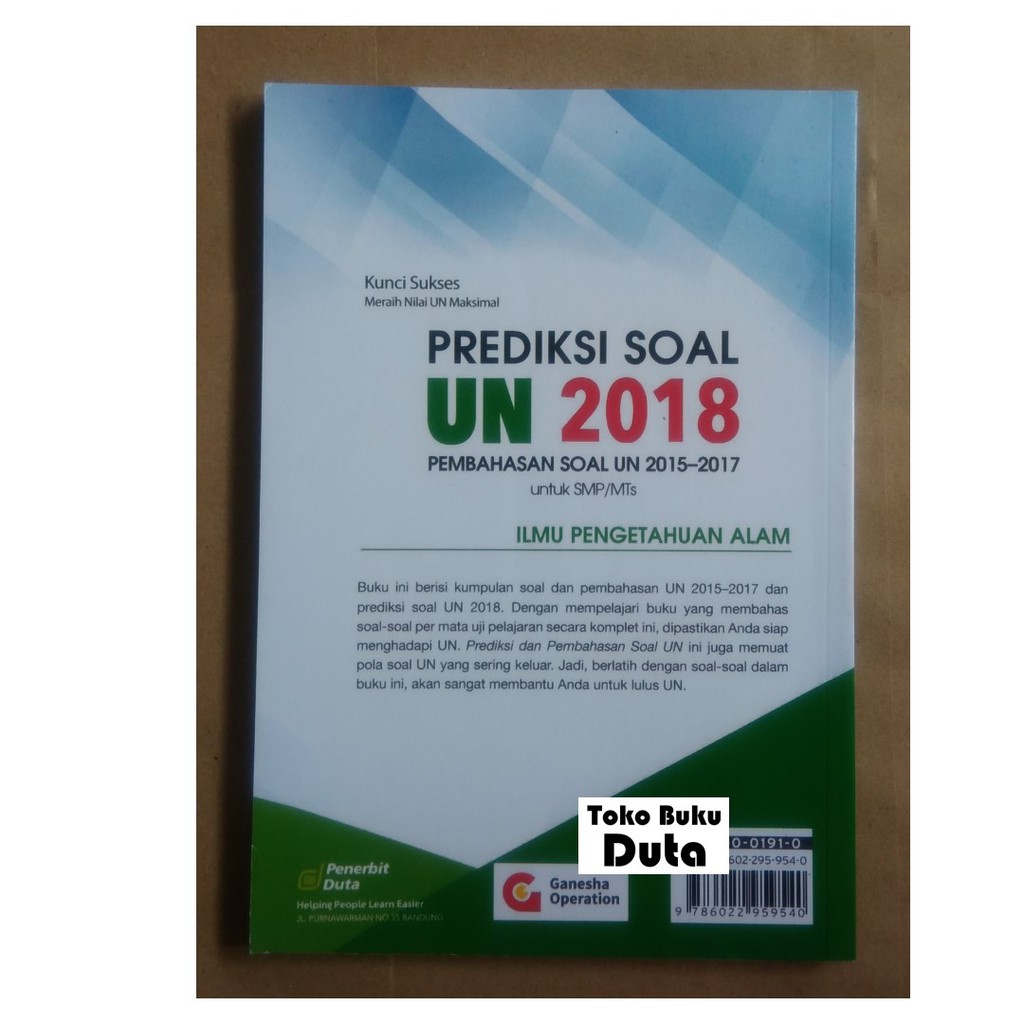 Buku Prediksi Soal Soal Un Ipa Smp 2018 Shopee Indonesia