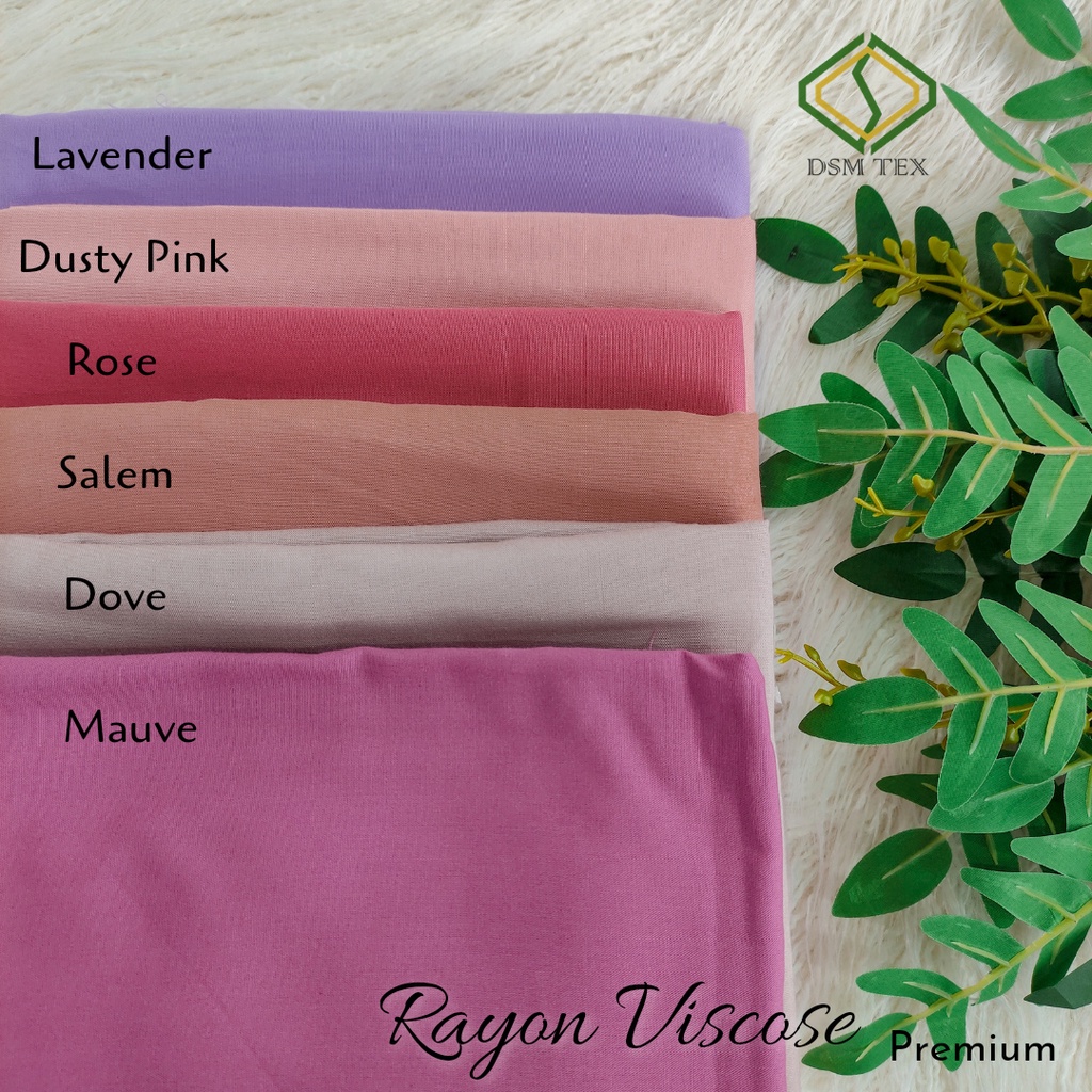 Kain Rayon Polos Viscose Premium Halus Lembut, Tidak luntur, Jatuh, Tidak berbulu