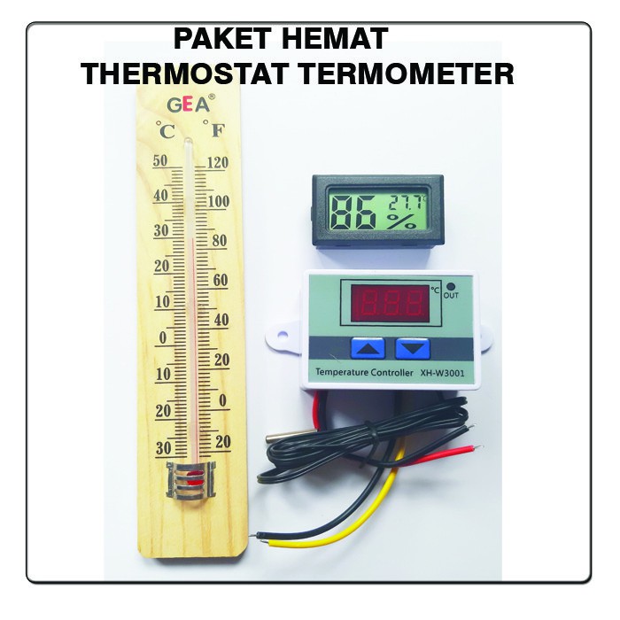 Paket thermostat digital dan termometer mesin tetas telur full otomatis / mesin penetas telur
