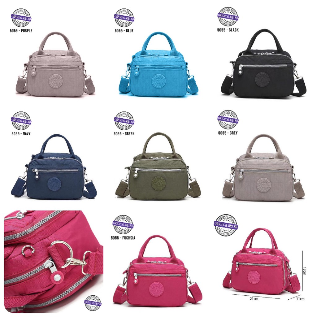 GUDIKA - Tas Selempang Wanita Kece Import Original 5055 - Tas Wanita Selempang Bahu Import Korea Kekinian Terbaru Bahan Nylon Waterproof Anti Air - slingbag - tas mini - bag - cewek - imut - fashion - branded - santai - tas - slempang - termurah - ori