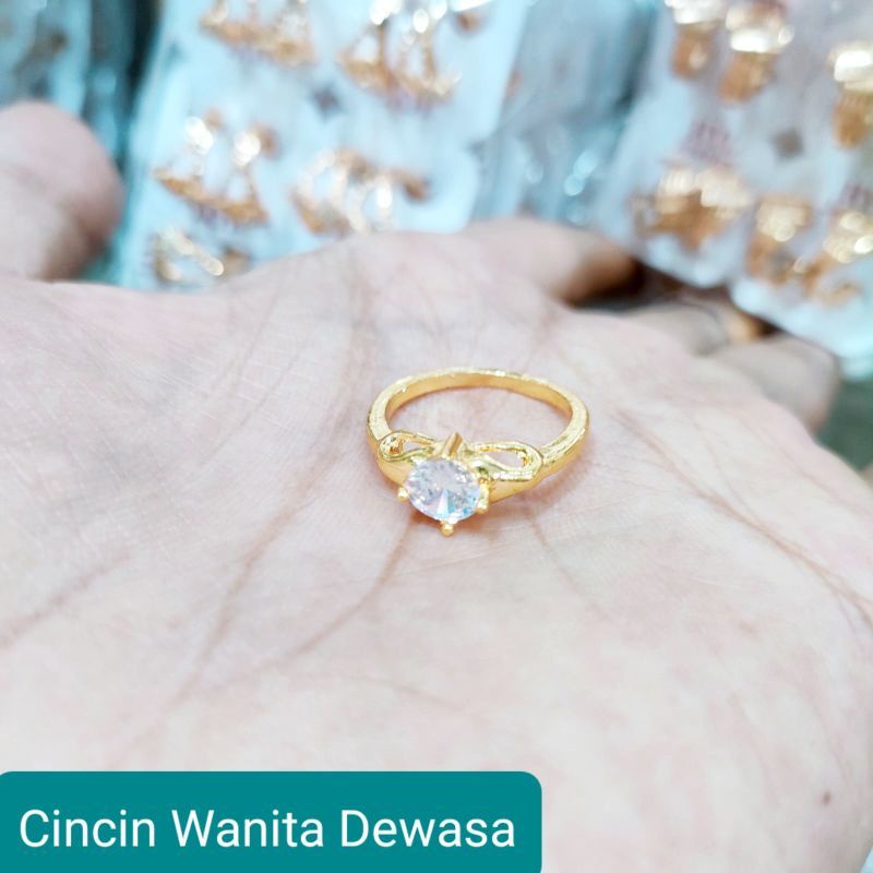 Cincin wanita dewasa lapis emas perhiasan xuping