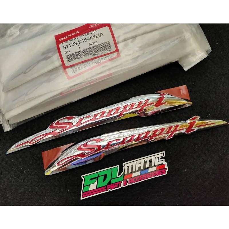 EMBLEM HONDA SCOOPY I ORIGINAL THAILAND RED