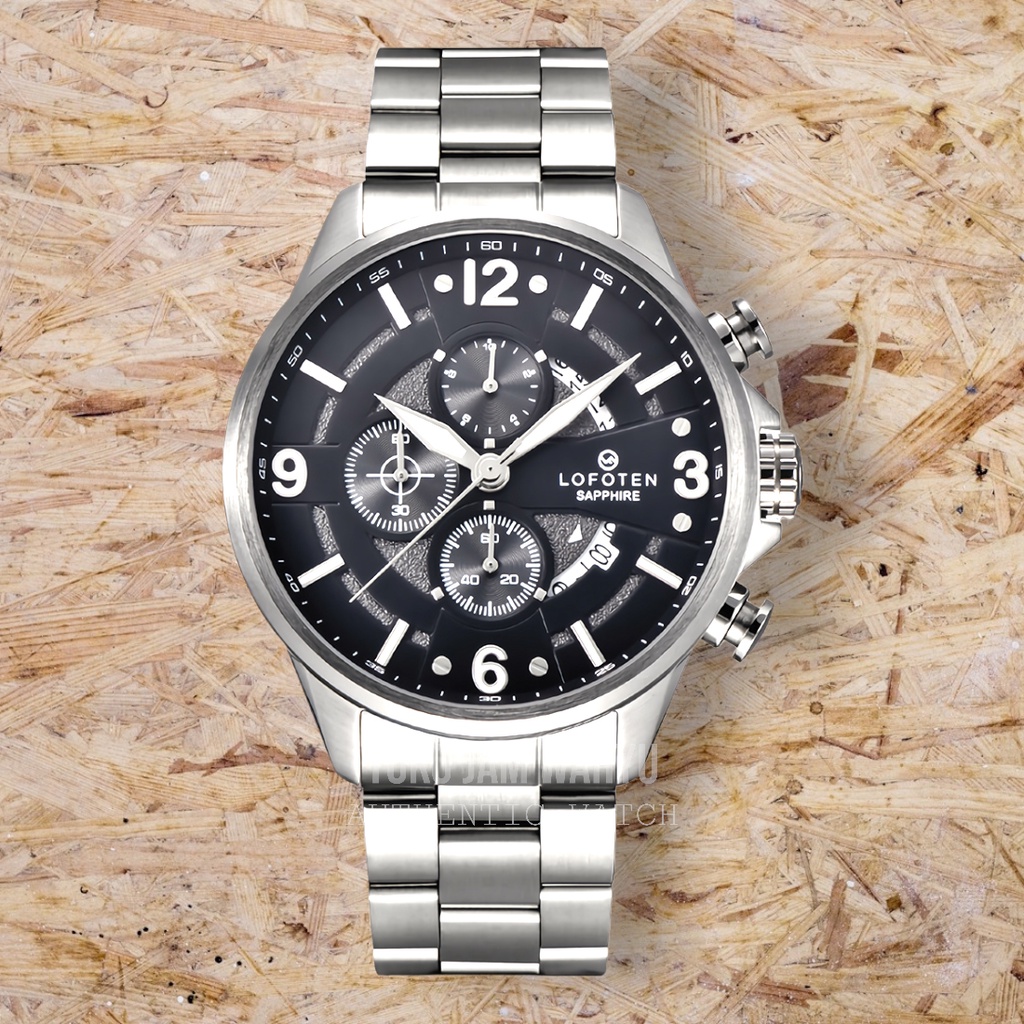 Lofoten Sapphire F-6507MC Jam Tangan Pria - Silver - Stainless Steel
