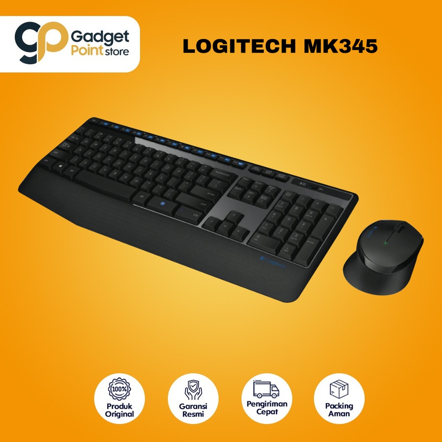 Logitech Keyboard Wireless Combo MK345 - Garansi Resmi 1 Tahun