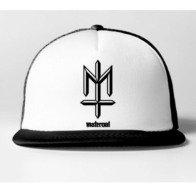 Topi MATERNAL Snapback hitam putih jaring bukan Ori