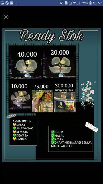Cod Bayar Di Tempat Sabun Multibeauty/sejuta Manfaat Free Pin