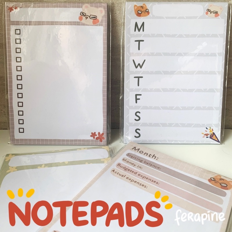 

Notepad Memo To-Do List Pembukuan Finance Toranyo and Bobe Kucing Beruang Lucu