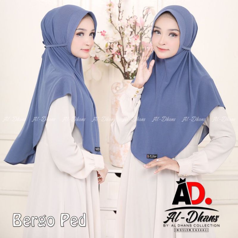 (AL-DHANS BERGO PED) HIJAB INSTAN BERGO PAD - JILBAB BERGO AD - JERSEY IRISH