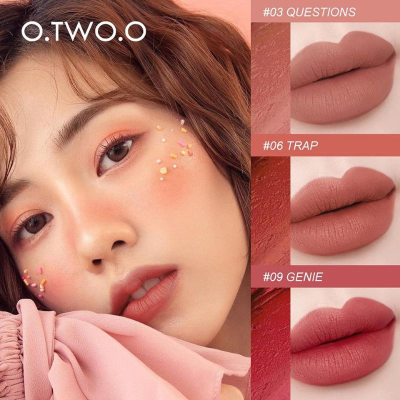 (2 in 1) O.TWO.O Matte Lip Matte and check stick Waterproof Lip Tint &amp;