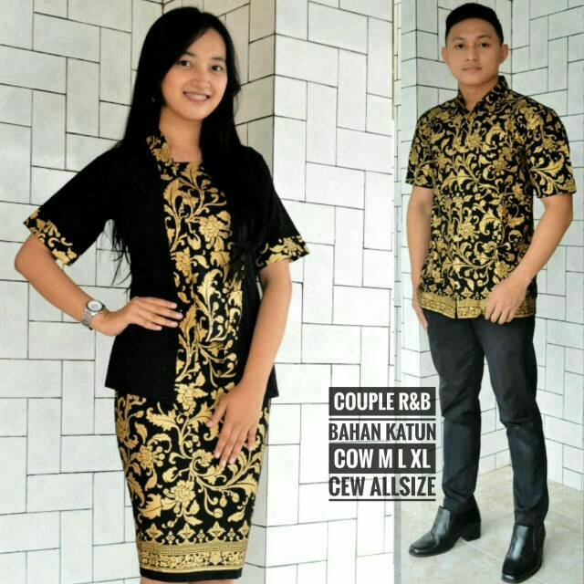 Batik couple modern span pendek