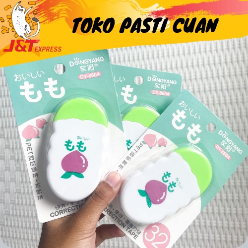 

tipex roll karakter buah peach keperluan anak sekolah bisa COD termurah import correction tape tip x tape