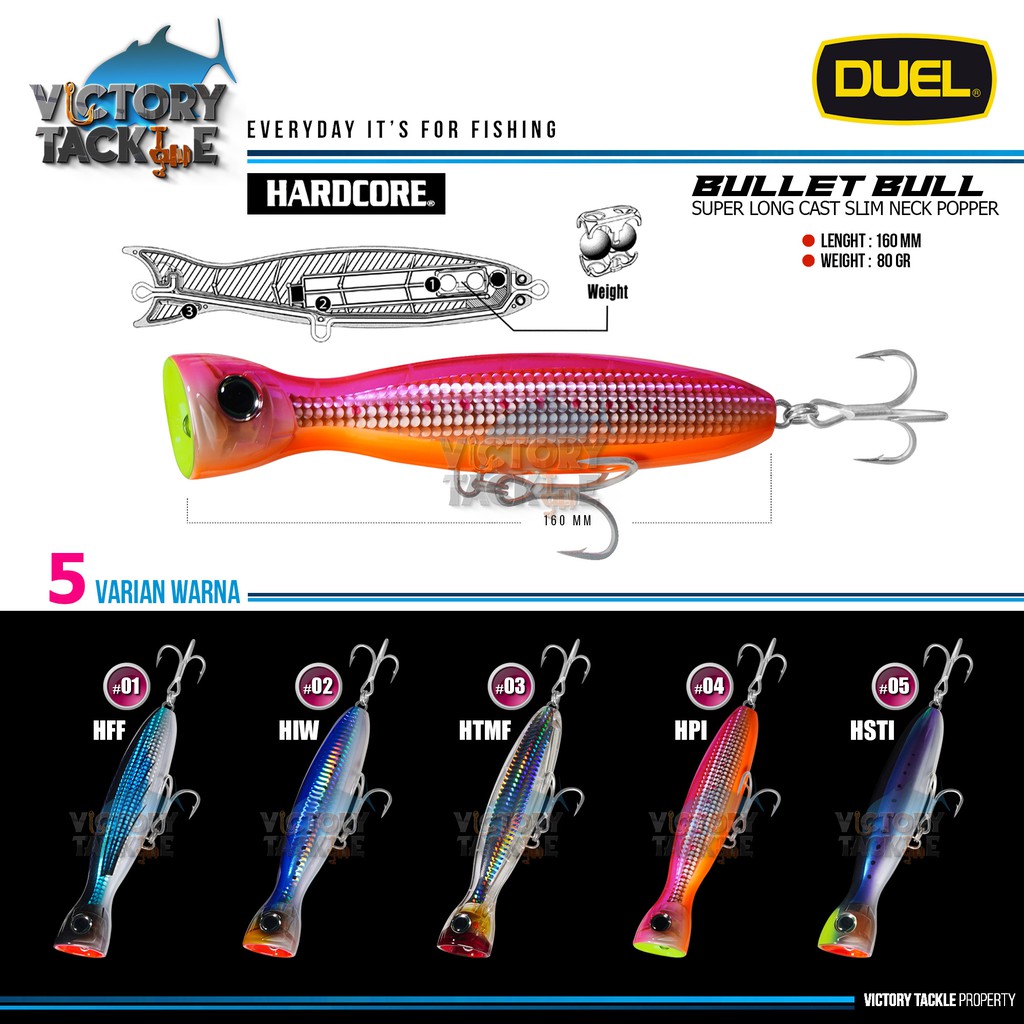 DUEL HARDCORE® BULLET BULL POPPER 160 F1206