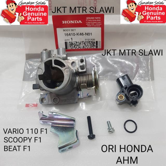 16410-K46-N01 throttle body only body set sensor tps beat f1 vario 110 f1 scoopy f1 spacy f1 2013-2014 ori ahm