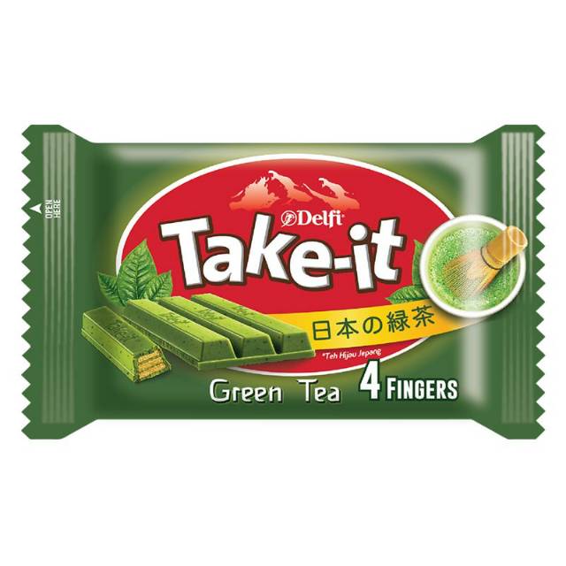 

Delfi Take-it 4F Green Tea - Take it Greentea/grosir cokelat kitkat murah /Kitkat wafer