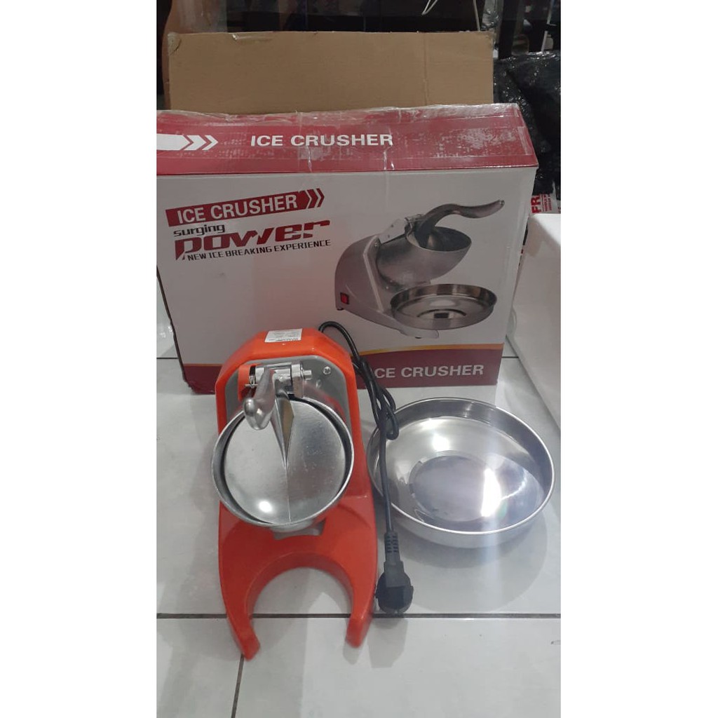 MAXPUMP MESIN ICE-128A Mesin serut es batu ice crusher Mesin Serut Es Listrik Mata Pisau Ganda Ice Clusser 220volt