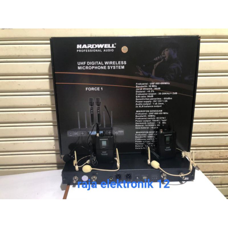 mic wireless hardwell Force1.2clip on+2headset.original