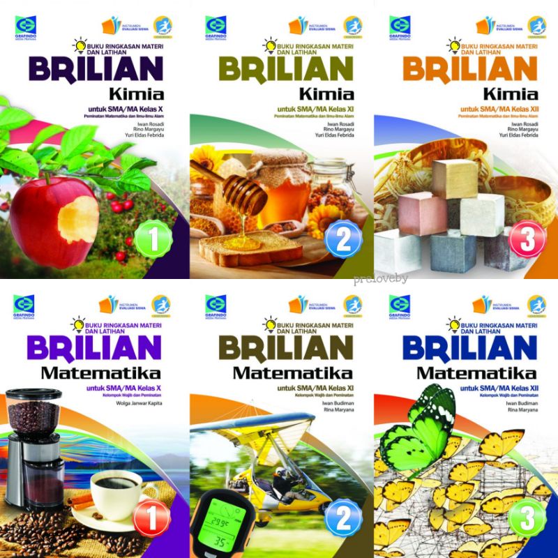 Kelas 10 11 12 Kimia & Matematika Buku Ringkasan Materi dan Latihan Brilian Grafindo Kurikulum 2013 
