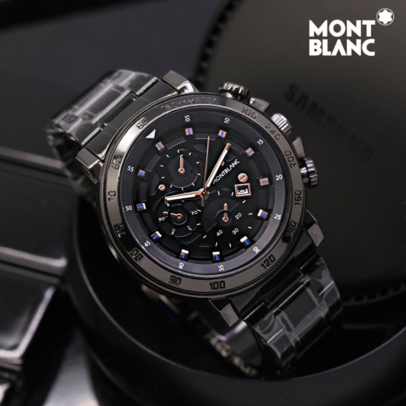 Jam tangan pria Montblanc RB-11 rantai tanggal chrono variasi