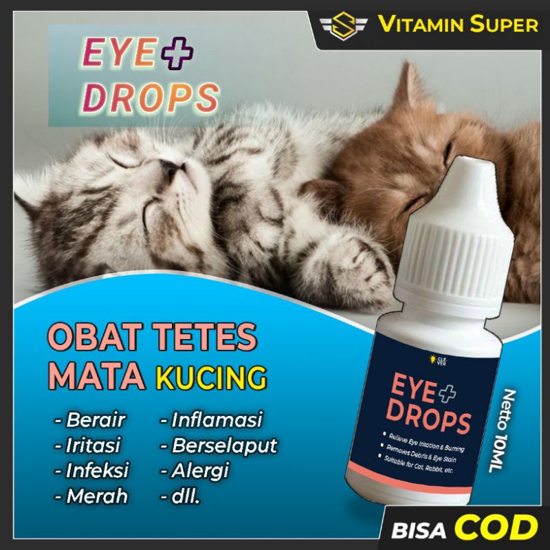 Obat Tetes Mata Kucing, Kelinci dan Anjing Pet Eye Drops | Obat Sakit Mata, Belekan, Mata Berair, Iritasi, Infeksi, Mata Merah, Inflamasi, Mata Berselaput Putih dan Gatal gatal